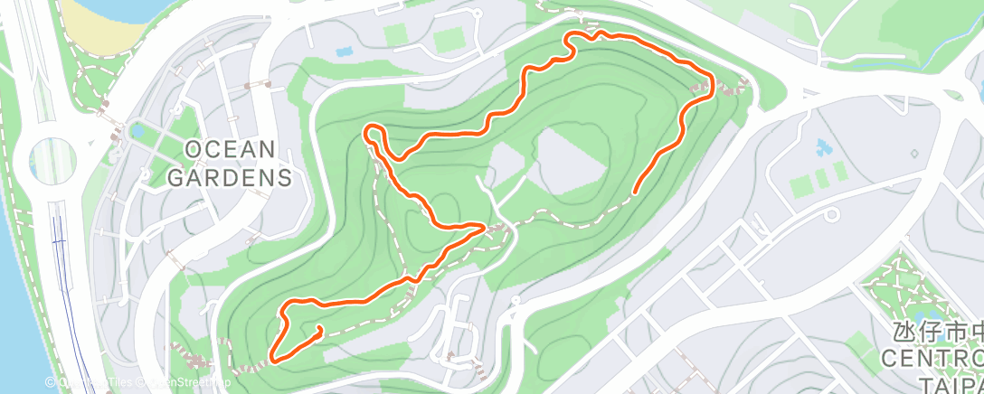 Map of the activity, Afternoon Hike