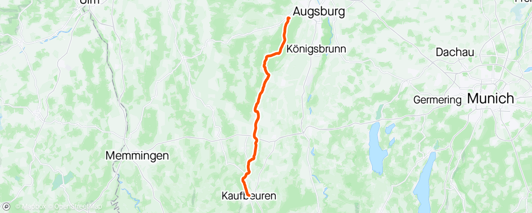 Карта физической активности (Traktor Tour zum Bodensee - Tag 1)