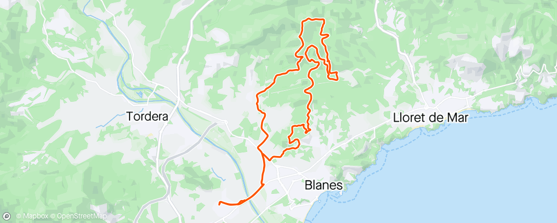 活动地图，Bicicleta de montaña vespertina