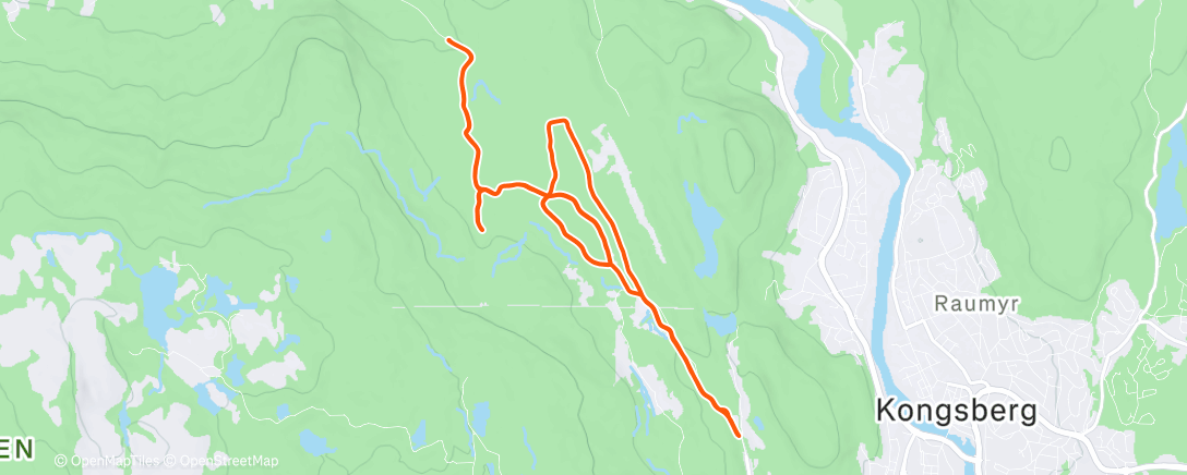 Map of the activity, Rolig langtur på ski 😃👍