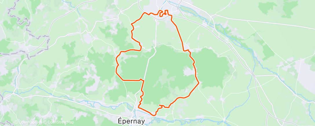 Карта физической активности (Sortie vélo le matin)