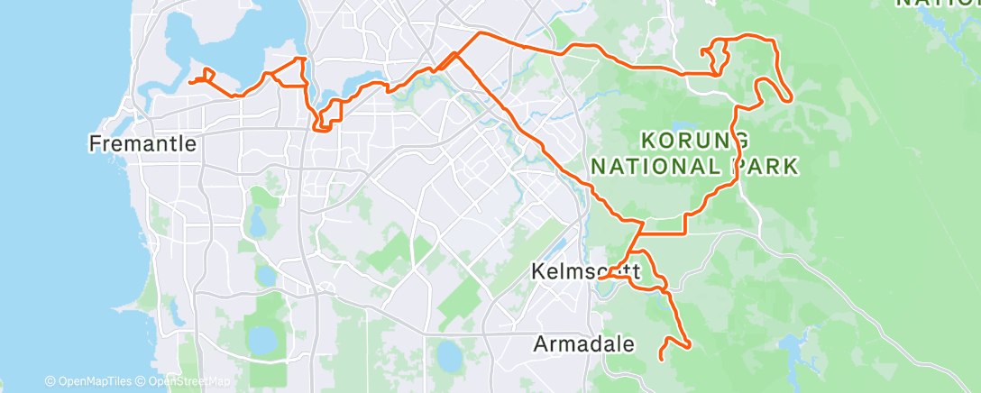 Map of the activity, Morning Ride