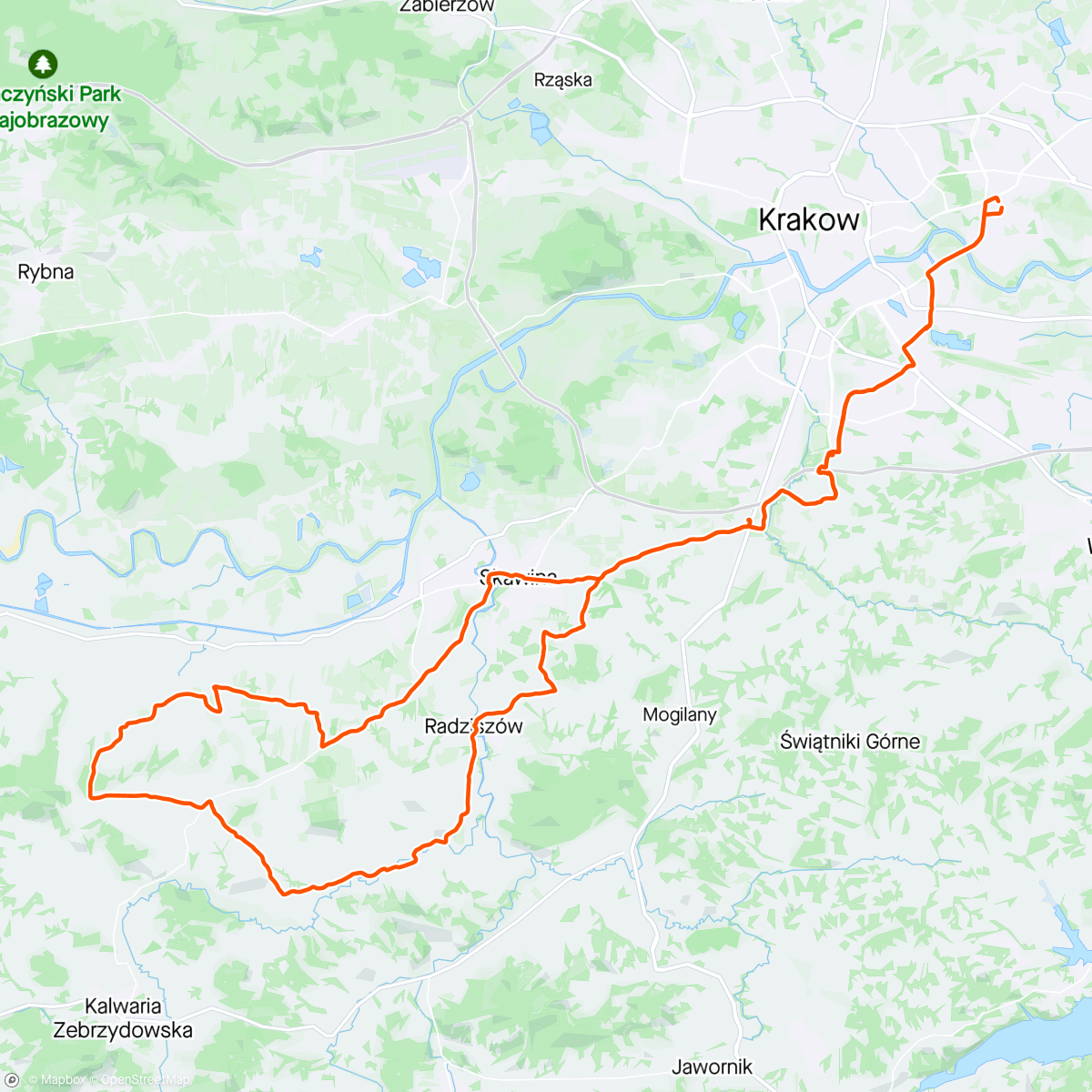Map of the activity, Babska Korba x Bike-RS Kraków #1