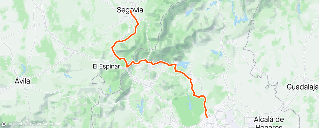 Kaart van de activiteit “Madrid-Segovia 2024”