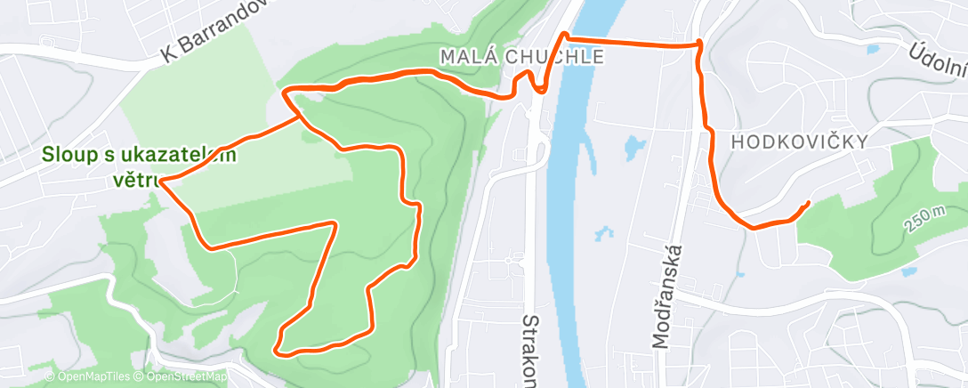 Map of the activity, Morning Run