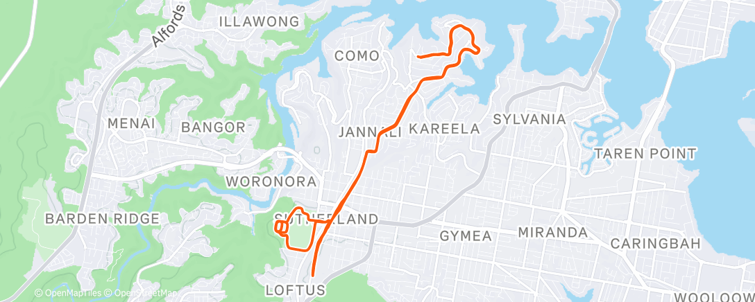 Map of the activity, Morning Run