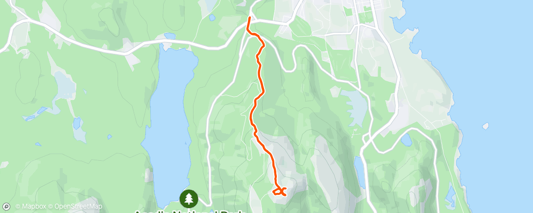 Map of the activity, Lunch Hike