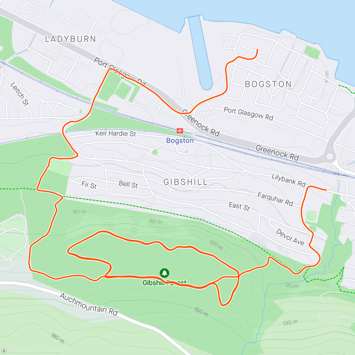 Map of the activity, Some easy laps with the boy 🐕🏃‍♂️