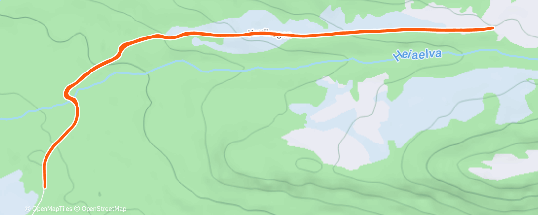 Map of the activity, Afternoon Nordic Ski