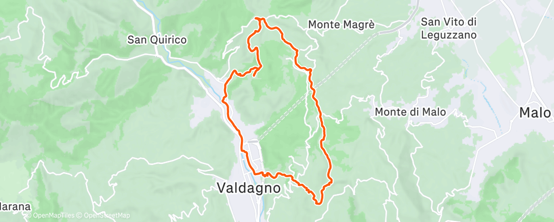 Map of the activity, Trail degli auguri