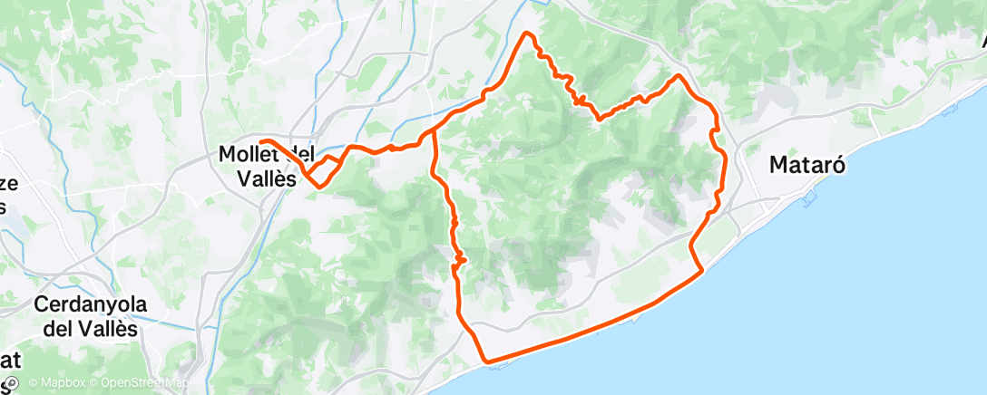 Map of the activity, Road - Marinada