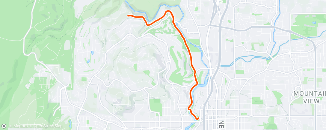 Map of the activity, Morning Trail Run