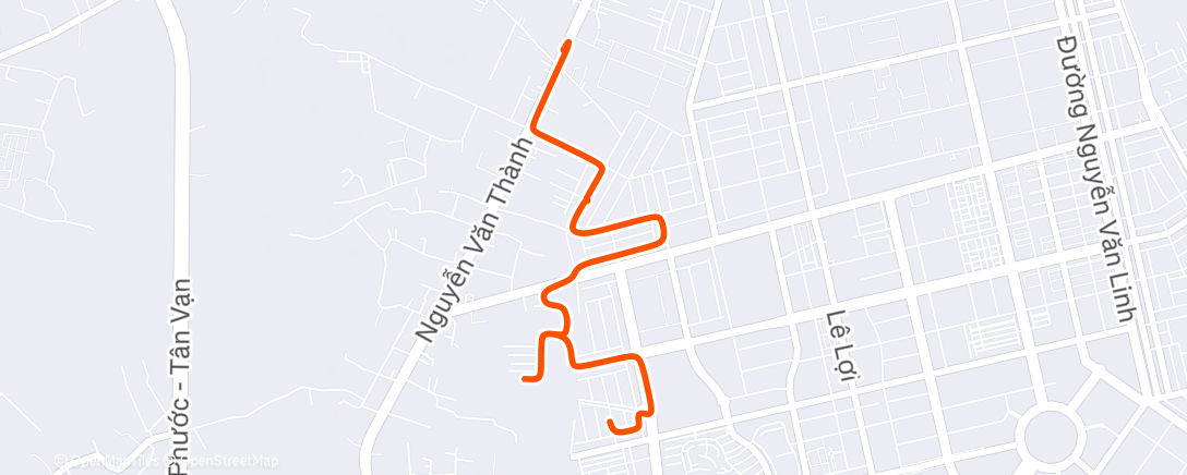 Карта физической активности (Evening Ride)