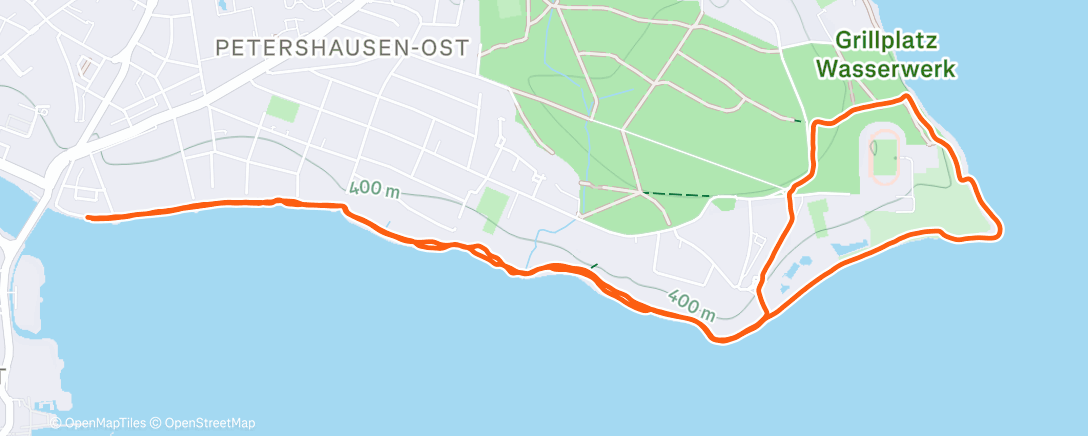 Карта физической активности (☀️ Kinomap - A romantic run along the shores of the Bodensee)