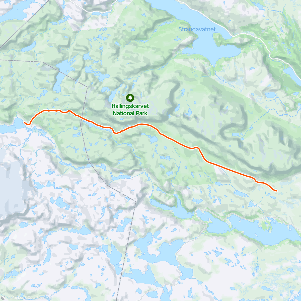 Map of the activity, Skarverennet 2024 - fra sol til survival
