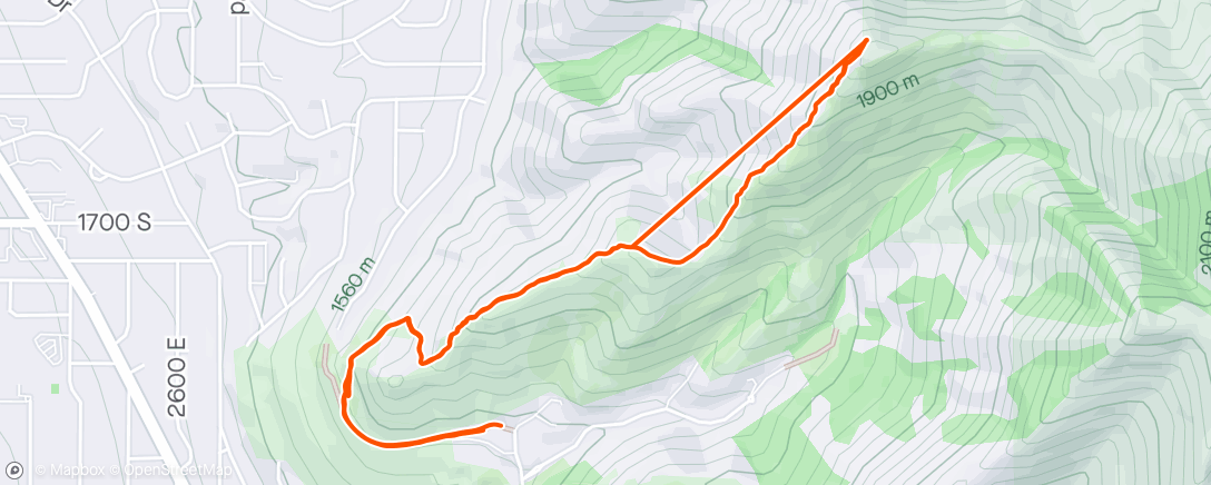 Map of the activity, jacks peak post chorizo