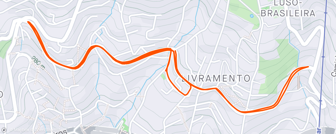 Map of the activity, VIII Circuito do Livramento