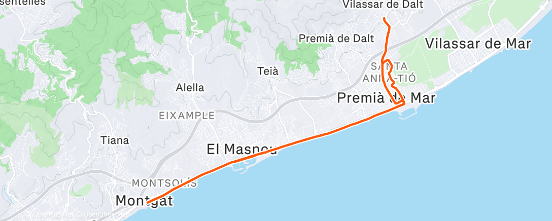 Map of the activity, Carrera de mañana