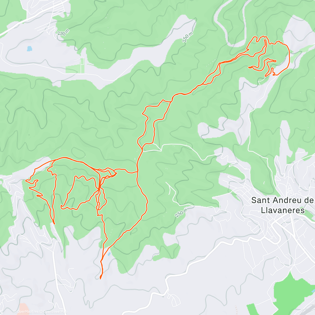 Map of the activity, Cremant tota la festa del tito Rocky pel Mataró bikepark