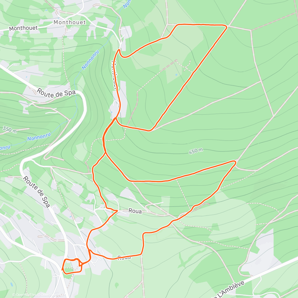 Map of the activity, Ochtendwandeling