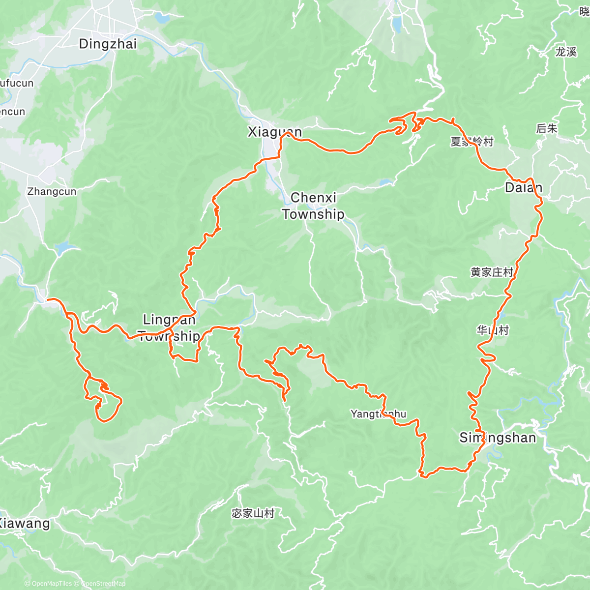 Map of the activity, 晨间骑行