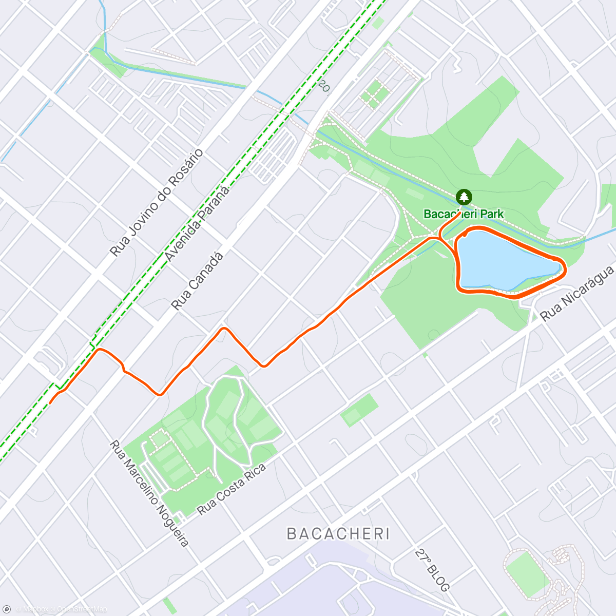 Map of the activity, Velocidade 4x1km F