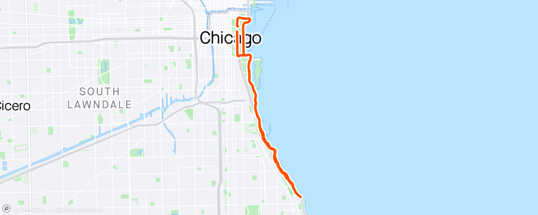 Mappa dell'attività Chased Emily for 13 miles. Her first half :)