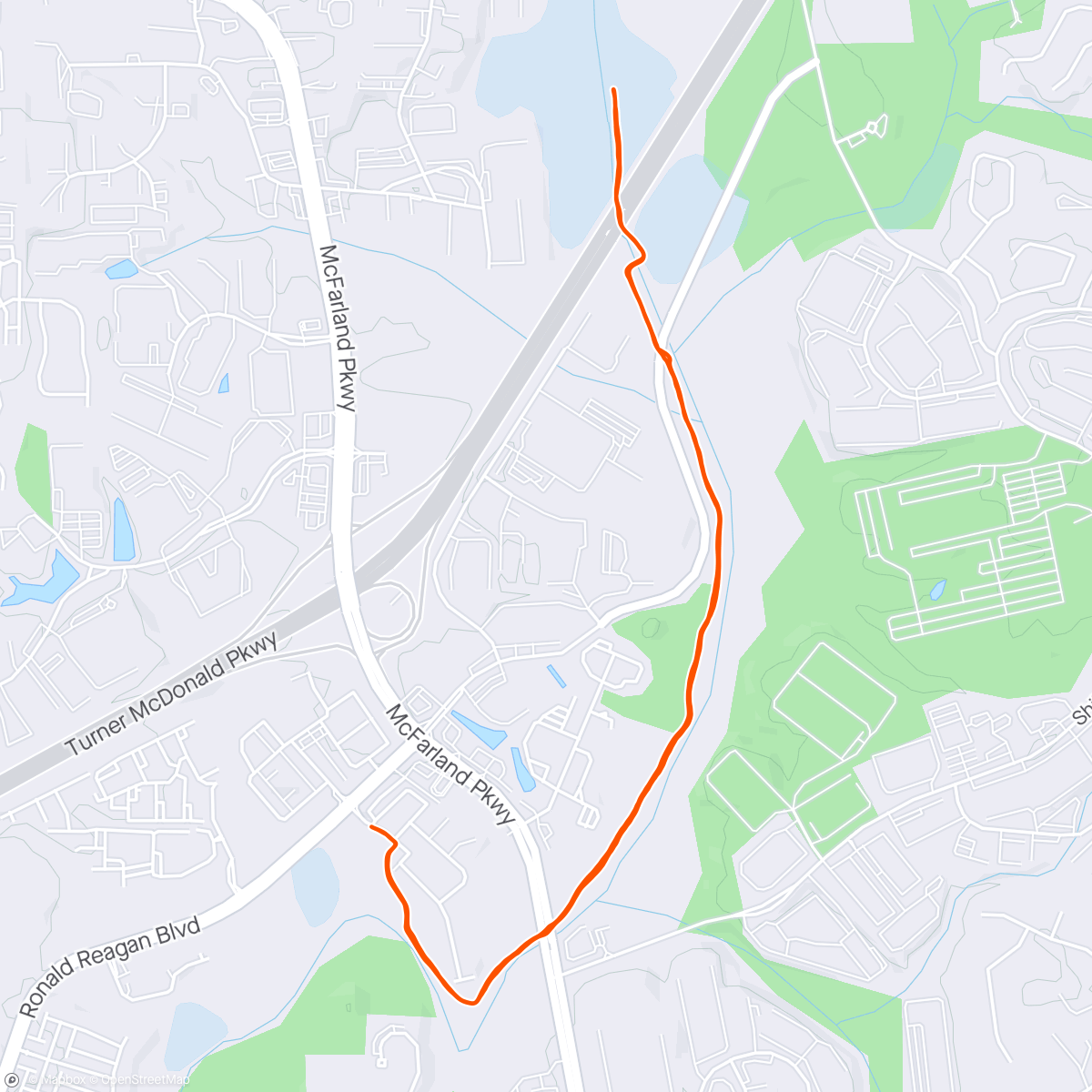 Map of the activity, 4miles Before work