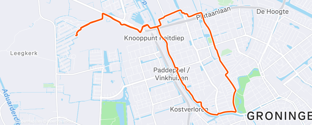 Map of the activity, Fijne kerstloop