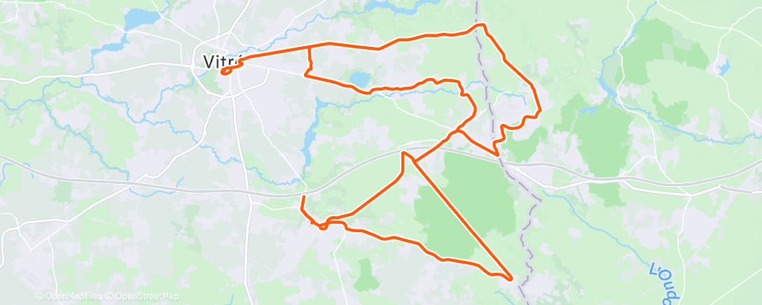 Mapa de la actividad (Sortie vélo le matin)