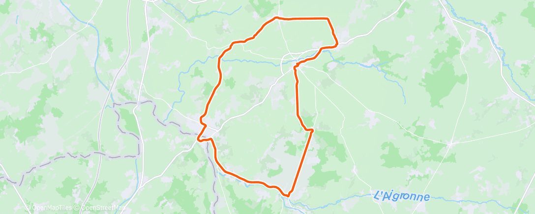 Map of the activity, Sortie vélo le matin