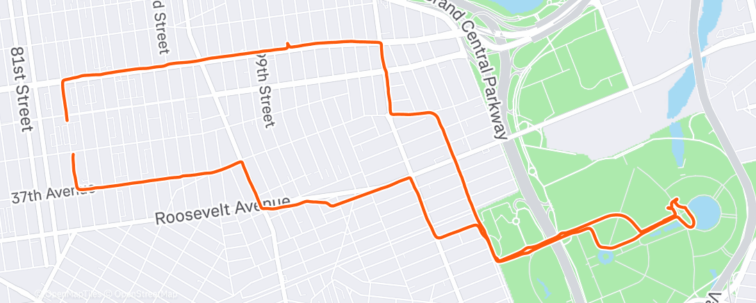 Map of the activity, Evening Ride