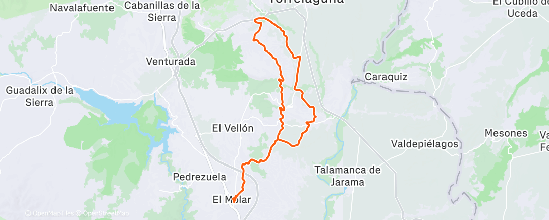 Map of the activity, Paseo con la fresca 🥶🥶