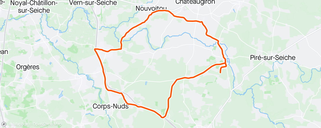 Map of the activity, Afternoon Ride