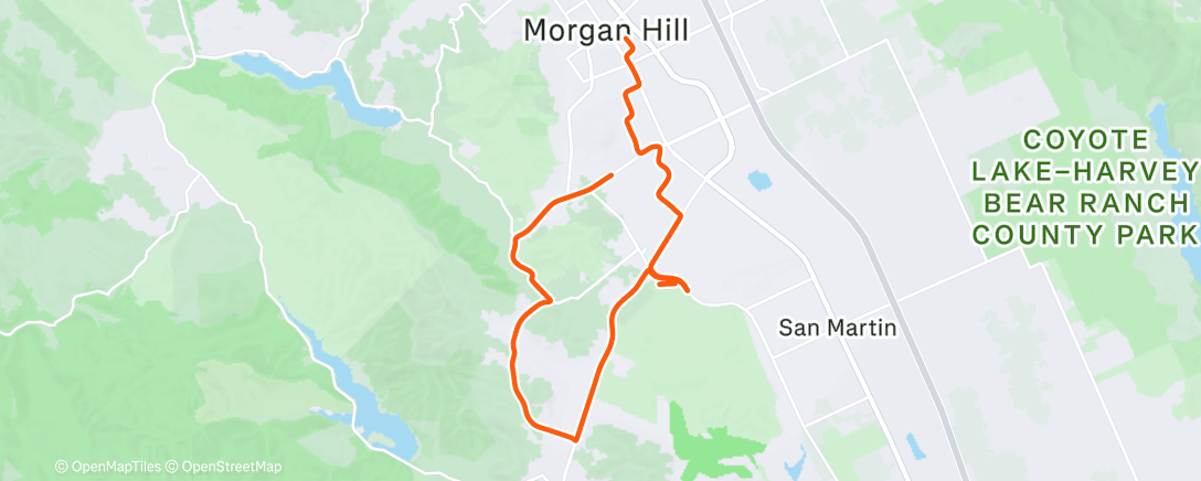 Map of the activity, Morning Ride