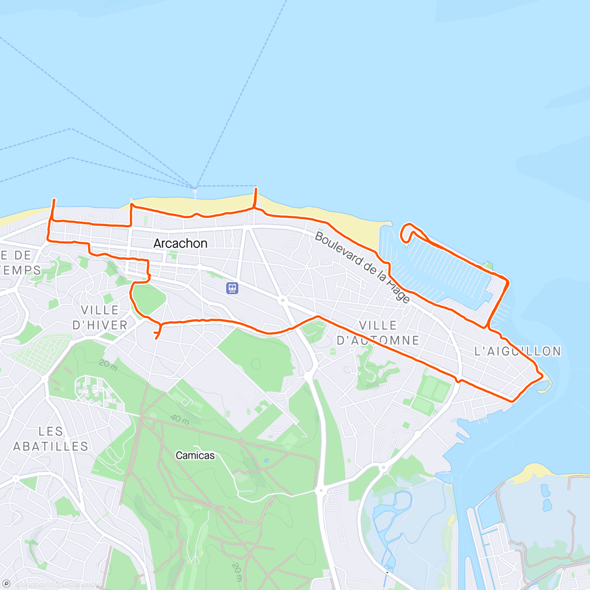 Mapa de la actividad (Course à pied dans l'après-midi)