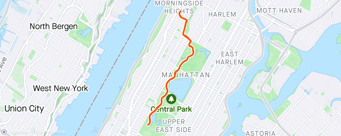 Map of the activity, Evening Run