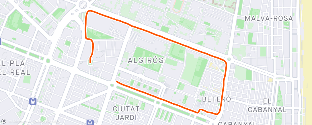 「Caminata de noche」活動的地圖