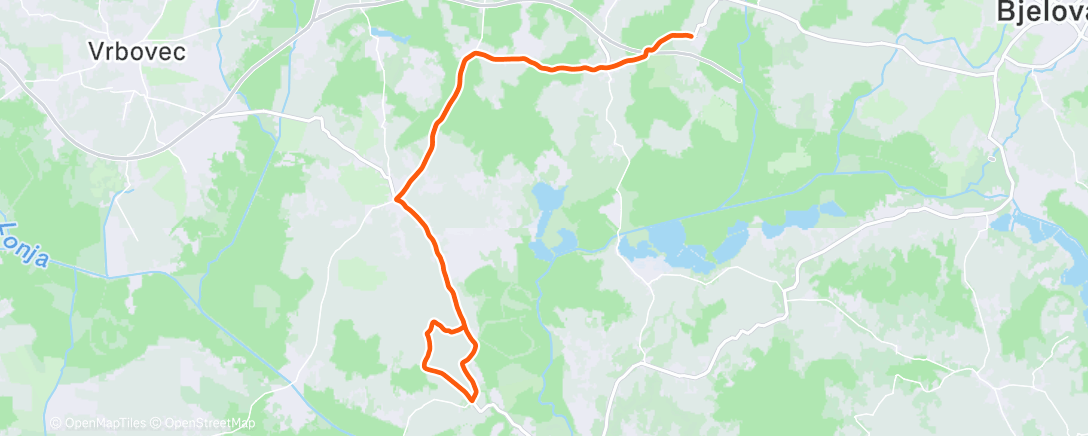 Map of the activity, Lunch Ride