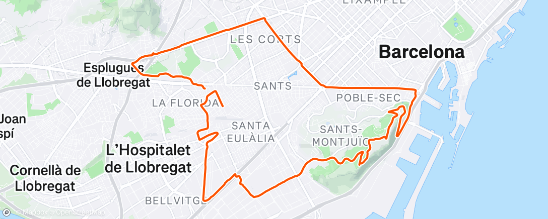 Map of the activity, Sortie vélo le matin