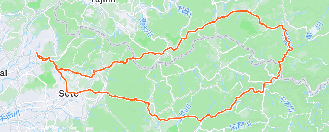 Map of the activity, ランチタイム ライド