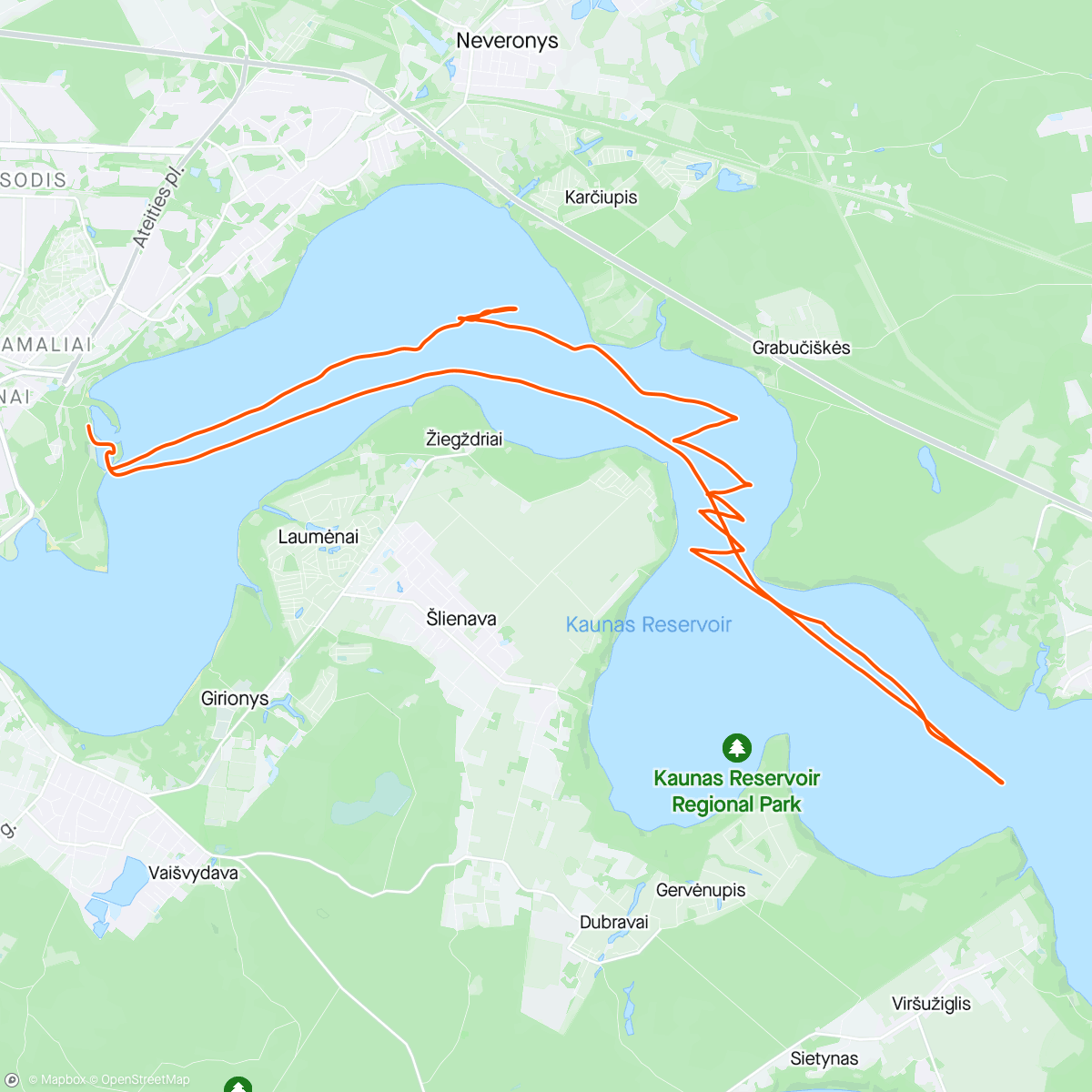 Mapa da atividade, Lunch Sail