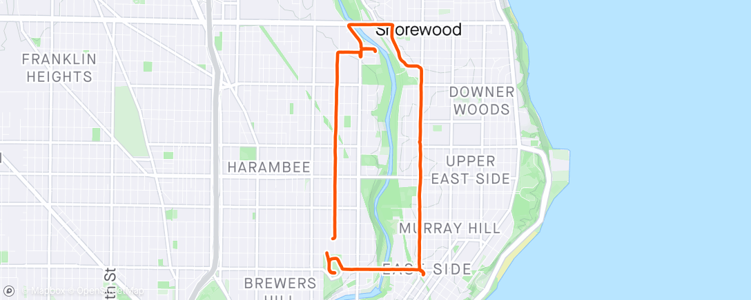 Map of the activity, Ride for Noods