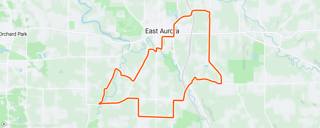 Map of the activity, E.A. Monday Night Ride ☀️
