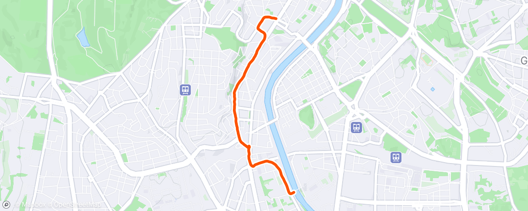 Map of the activity, Morning Run