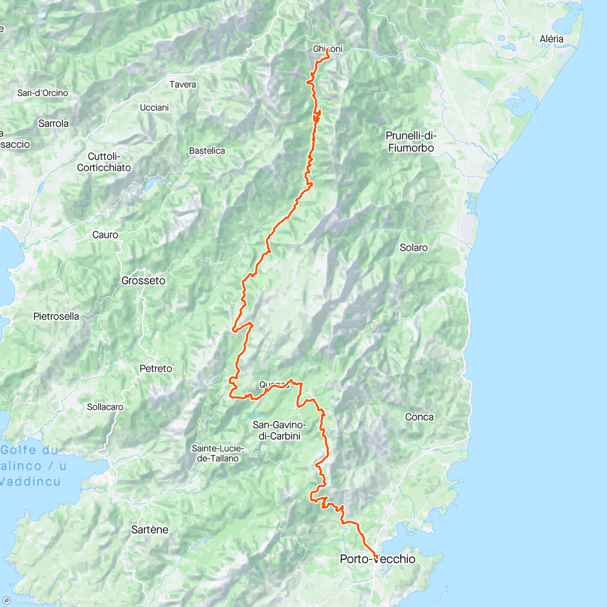 Map of the activity, GT 20 jour 4 , un détour à porto vecchio 🥳🥳