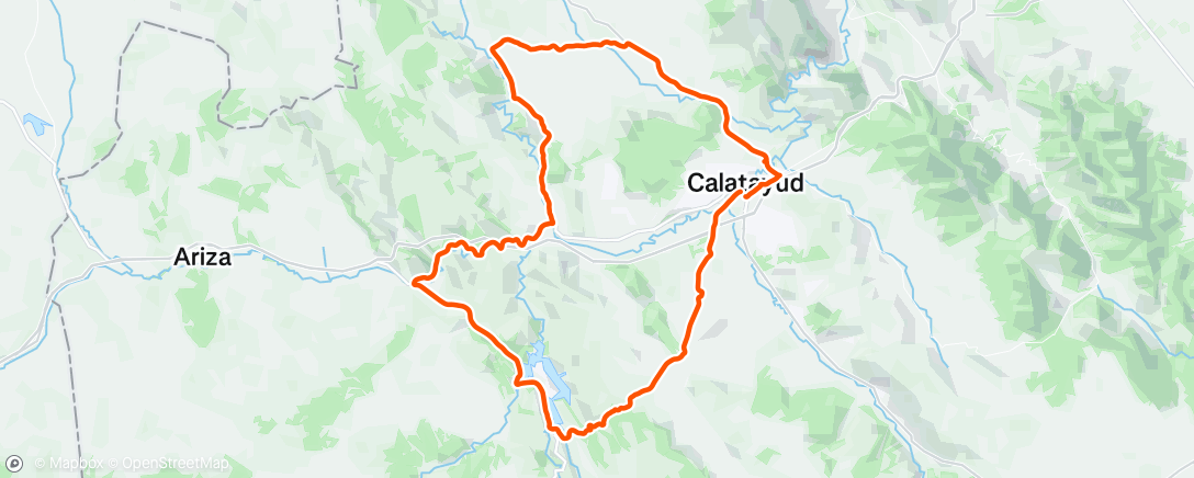 Map of the activity, Bicicleta por la tarde