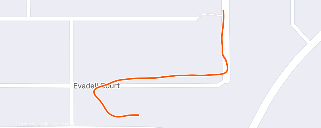 Map of the activity, Afternoon Run