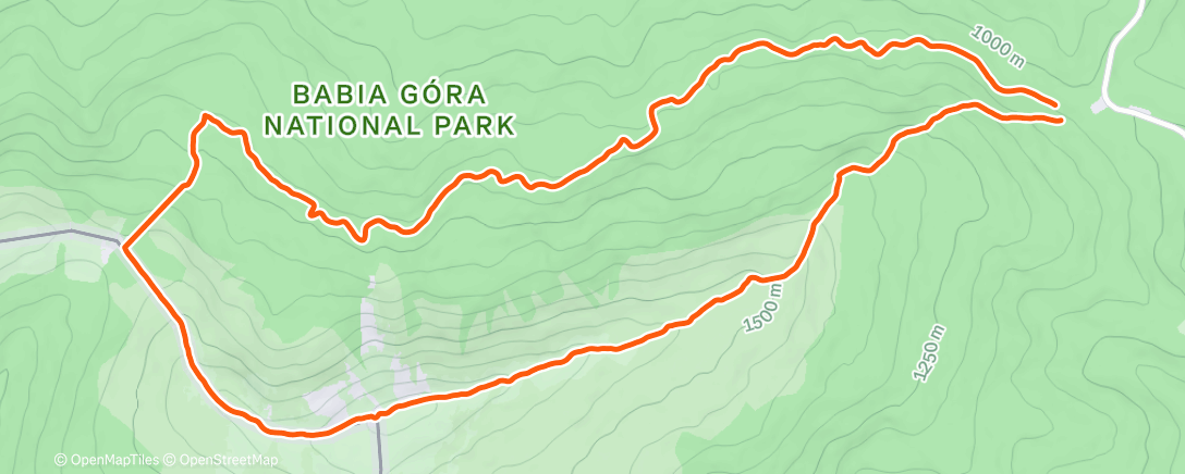 Map of the activity, Morning Hike