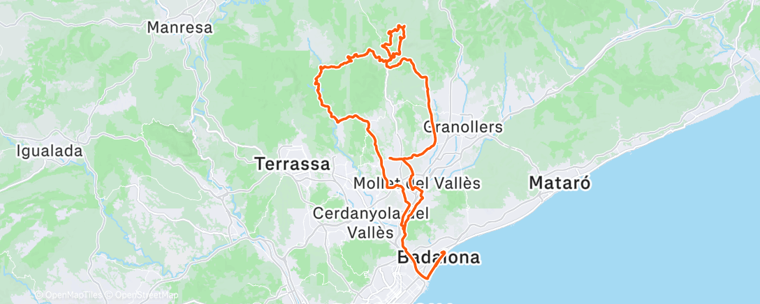 Карта физической активности (Bicicleta por la mañana)